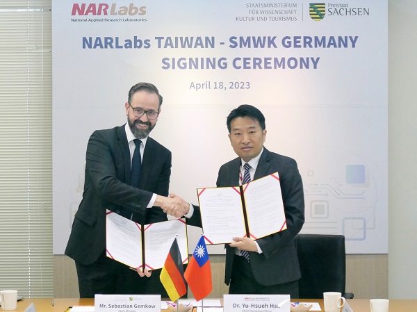 NARLabs signs an Agreement on Science and Technological Cooperation with the Saxon State Ministry for Science, Culture and Tourism of Germany. 